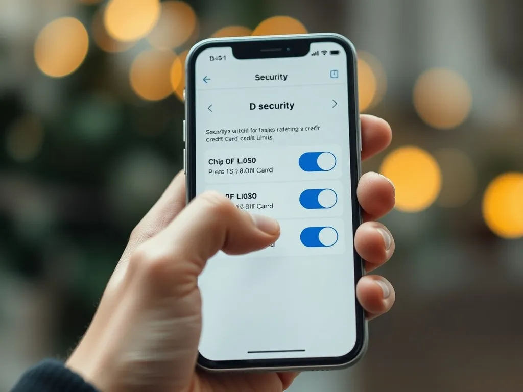 Close-up of a hand using a smartphone app to toggle security